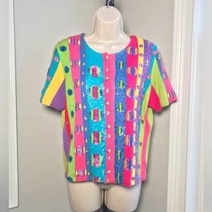 Vintage Michael Simon Easter Cardigan ~ Women’s Medium  EUC!